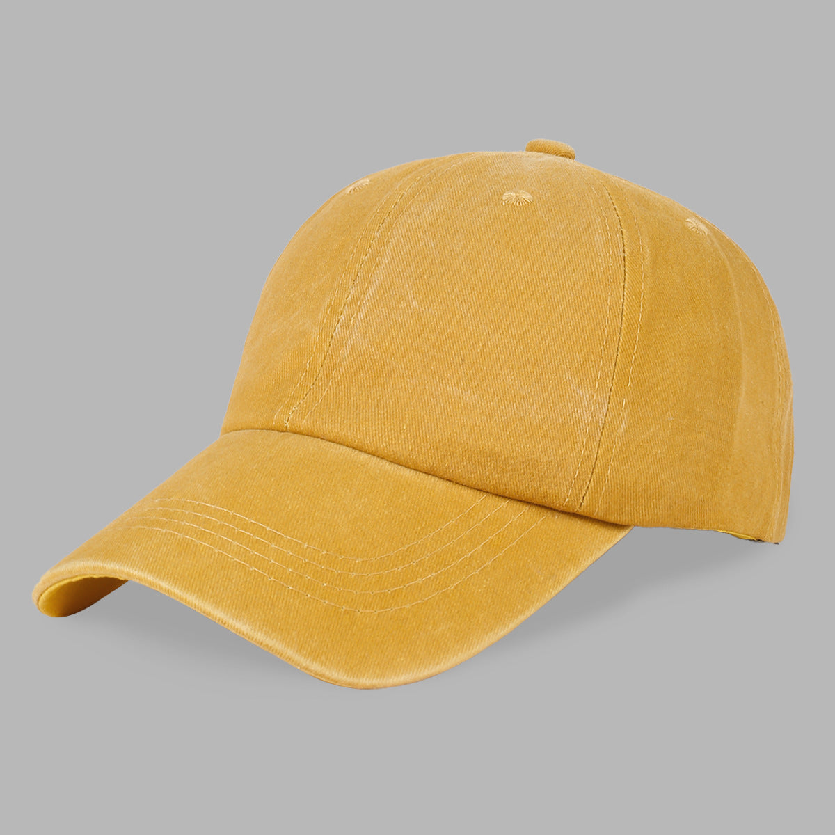 Summer sunscreen washed old baseball cap men's solid color retro soft top cap