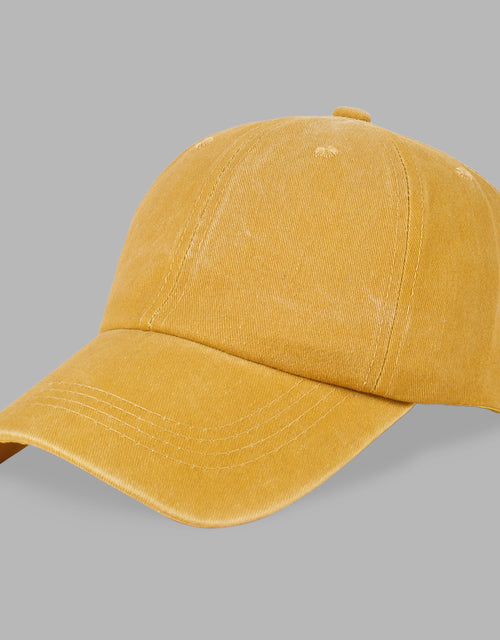 Summer sunscreen washed old baseball cap men's solid color retro soft top cap