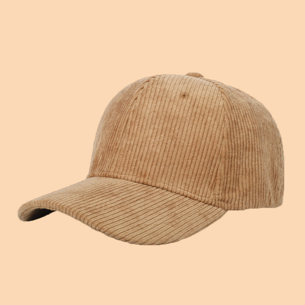 Versatile plush baseball cap, warm and fashionable men's plush hat