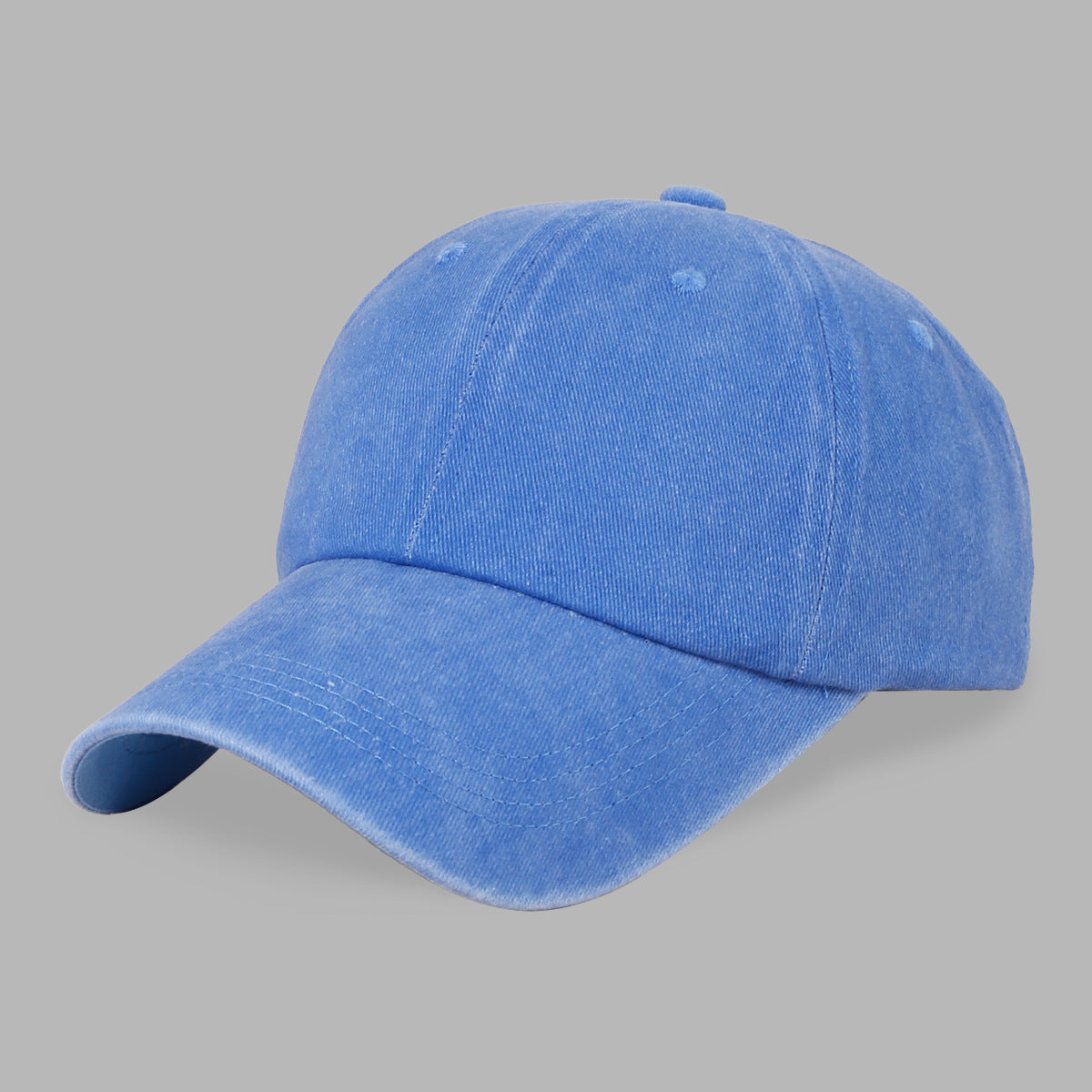 Summer sunscreen washed old baseball cap men's solid color retro soft top cap