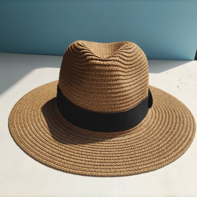 Summer foldable large brim sun hat outdoor breathable sun hat