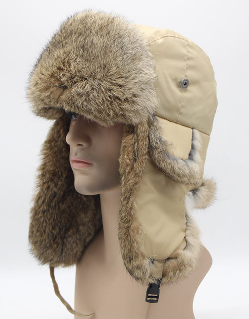 Fur hat rabbit fur hat winter warm men's thick ear protection hat