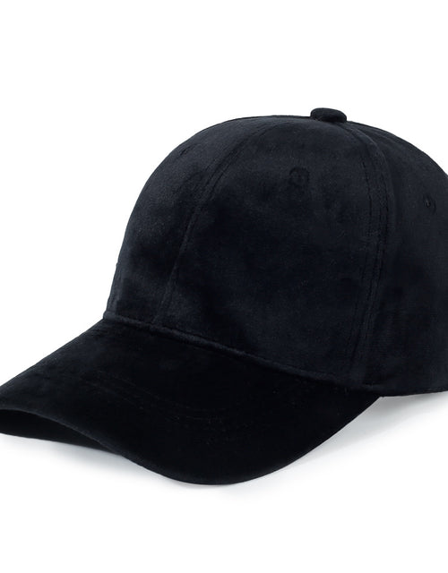 Velvet cap hard top solid color autumn and winter women's hat all-match casual baseball cap