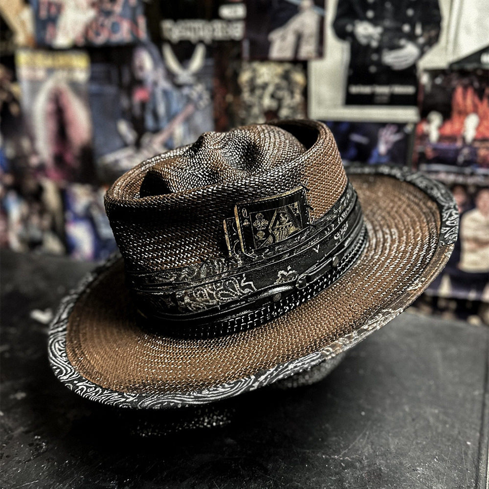 Fashion Halloween New Handmade Skull Hat Cowboy Hat