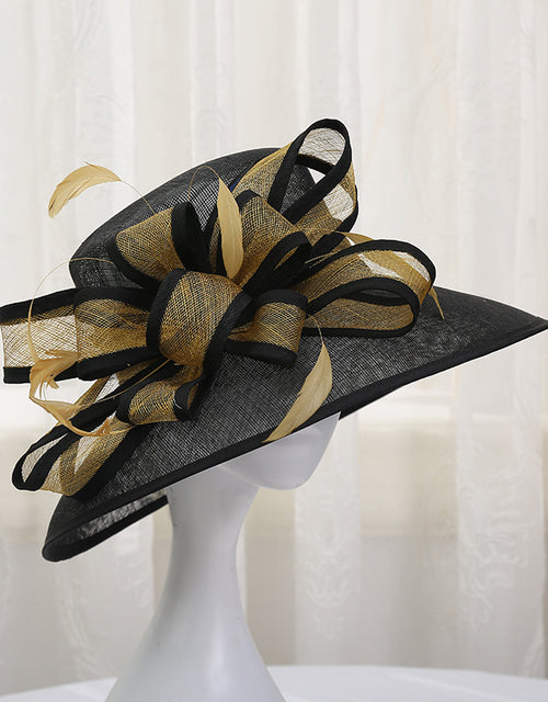 Handmade linen hat fashion bow hat