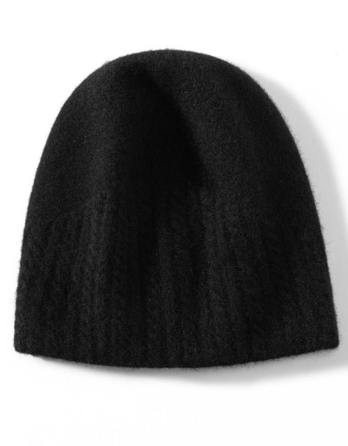 Women's warm autumn and winter wool hat with ear protection