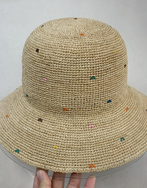 Spring and summer fisherman hat pure hand-woven straw hat sun hat versatile temperament beach hat