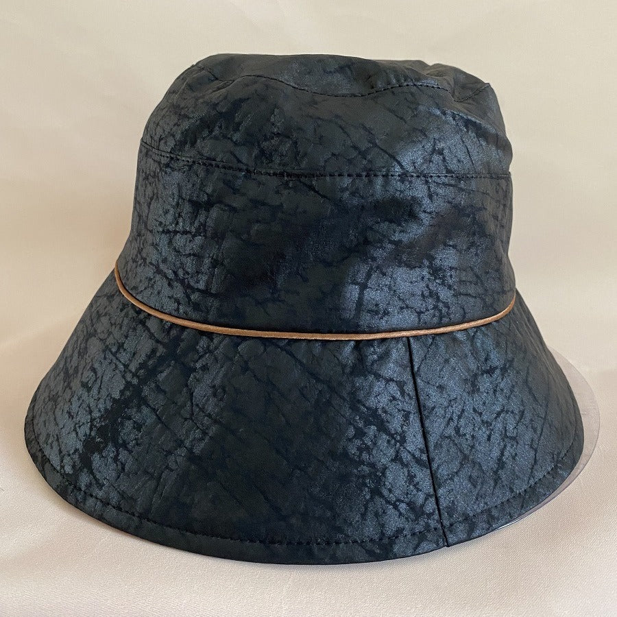 Women's bucket hat black tortoise pattern versatile fashion sun hat