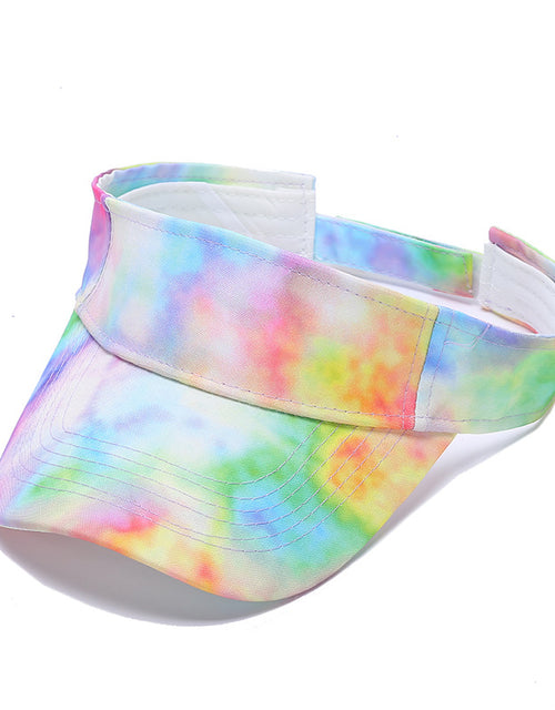 Tie-dye hat sun protection breathable sports running cap summer leisure hip-hop open top hat for men and women