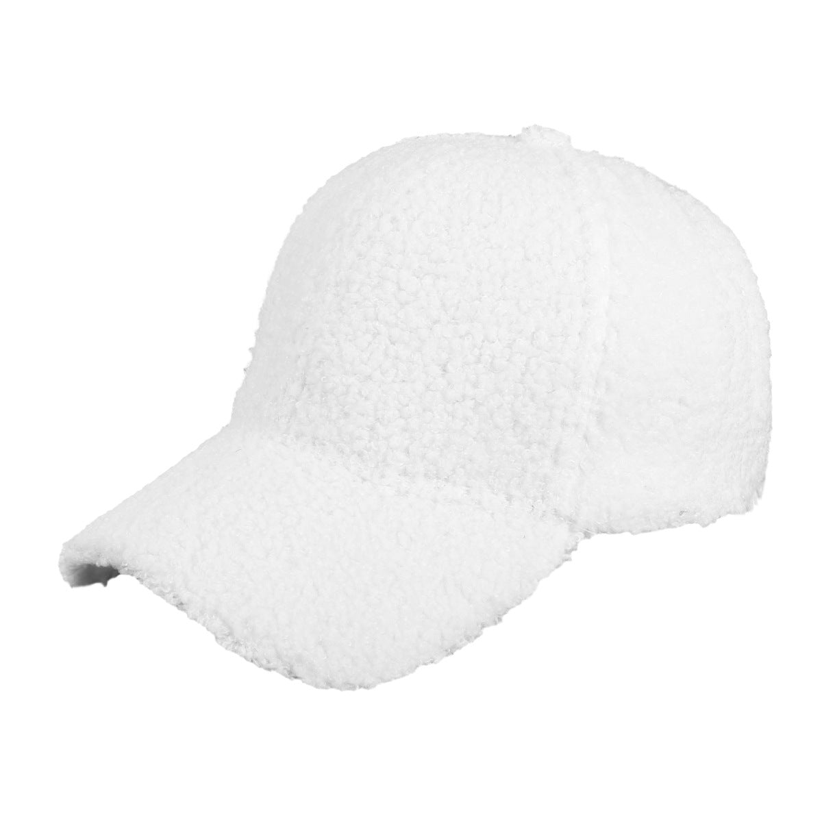 Autumn and winter warm hat for women lambskin cap solid color simple hat