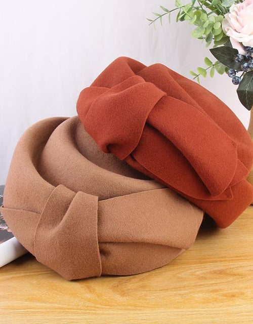 Women's Autumn and Winter Elegant Bow Wool Beret Retro Fashion Hat