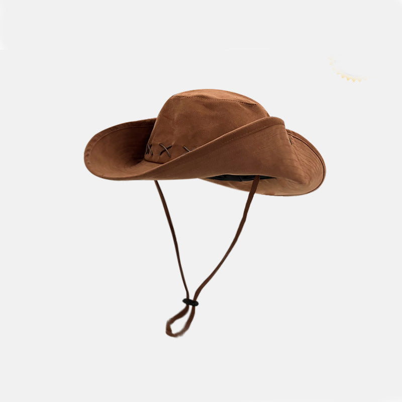 Western cowboy hat fisherman hat climbing desert sun hat women's outdoor sun hat men's sun hat mountaineering hat hiking