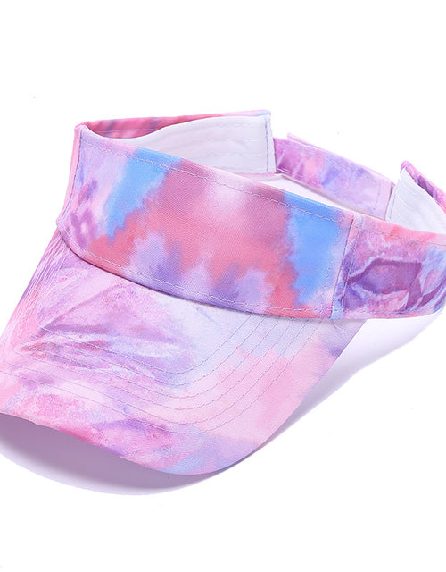 Tie-dye hat sun protection breathable sports running cap summer leisure hip-hop open top hat for men and women