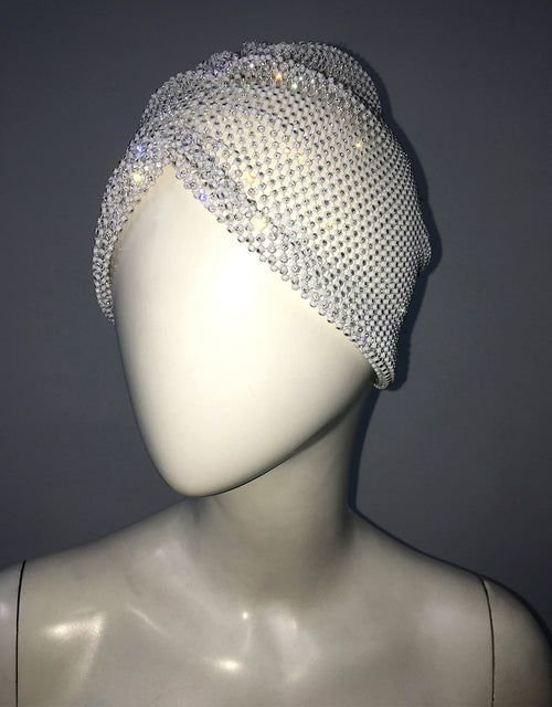 Fashion hat autumn and winter trend hat rhinestone party stretch hat