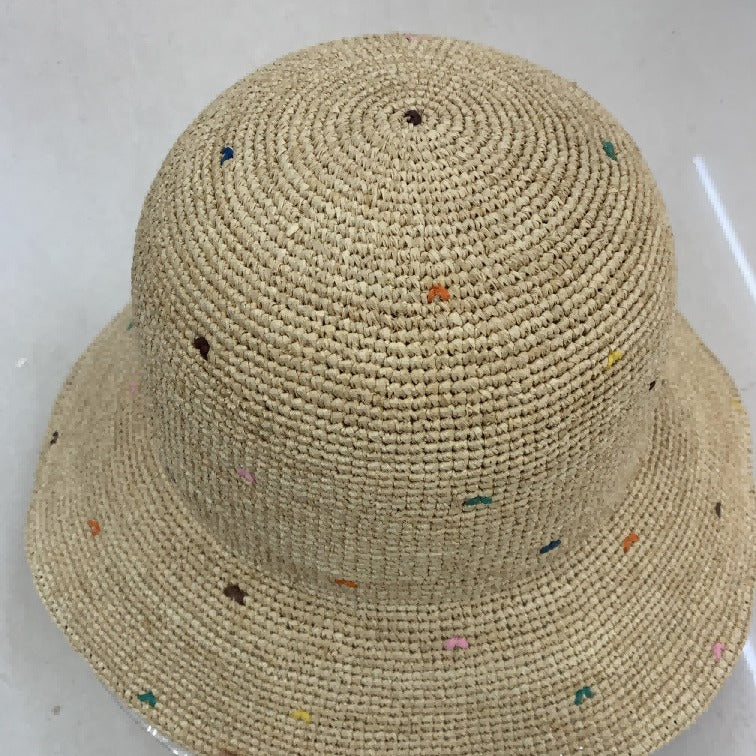 Spring and summer fisherman hat pure hand-woven straw hat sun hat versatile temperament beach hat