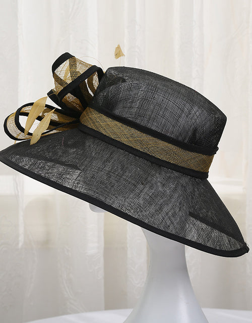 Handmade linen hat fashion bow hat