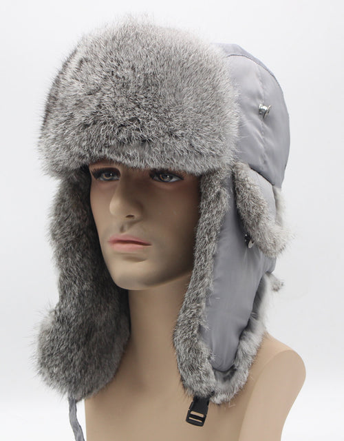 Fur hat rabbit fur hat winter warm men's thick ear protection hat