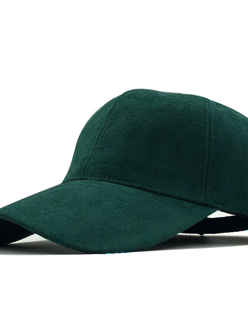 Women's autumn and winter suede baseball cap outdoor leisure solid color warm duckbill cap men's batch