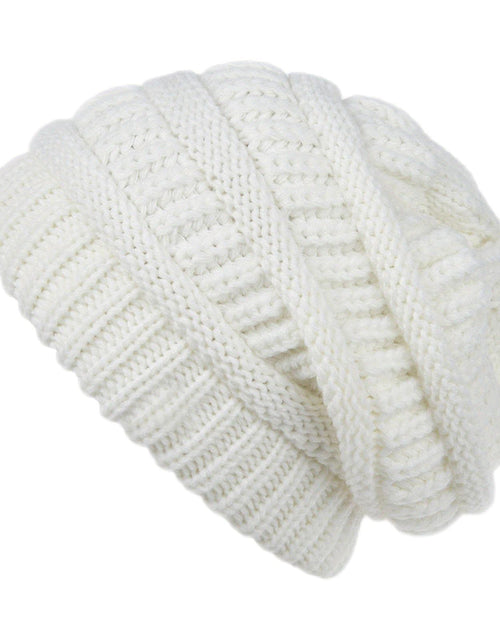 Warm and soft stretch knitted hat without brim skull adult ski big brim hat without lining