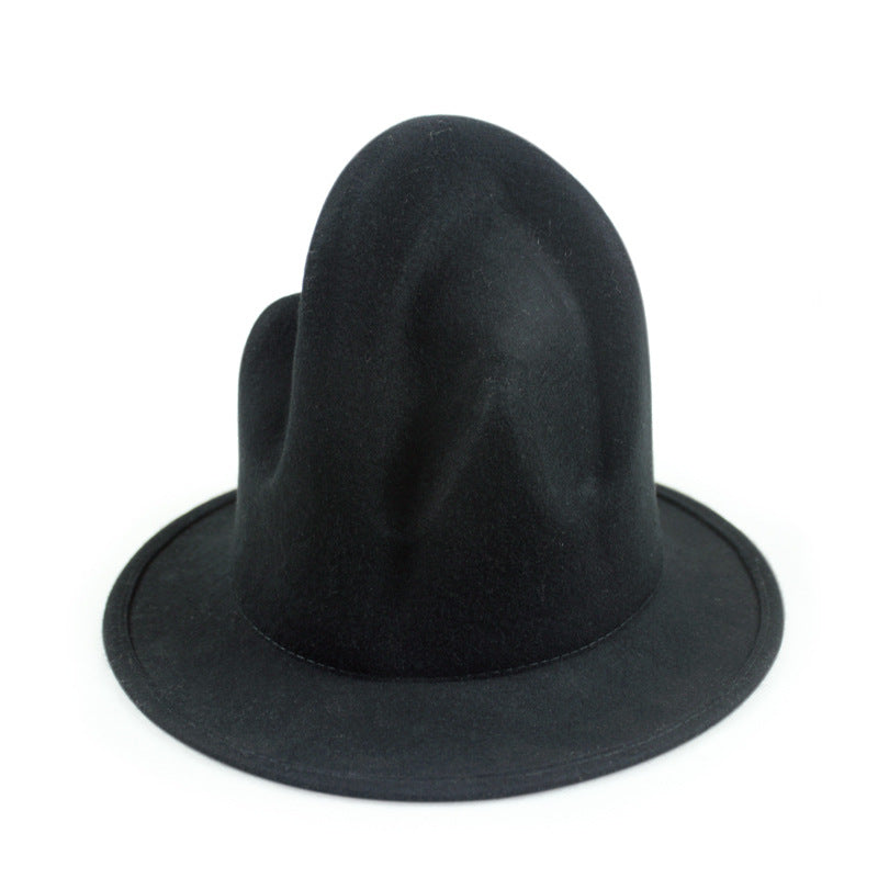 Autumn and winter wool hat pointy magic hat fashion high top jazz hat