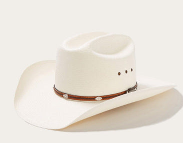 Hard shell five-point straw hand-woven western cowboy hat knight hat beach sun hat sun hat