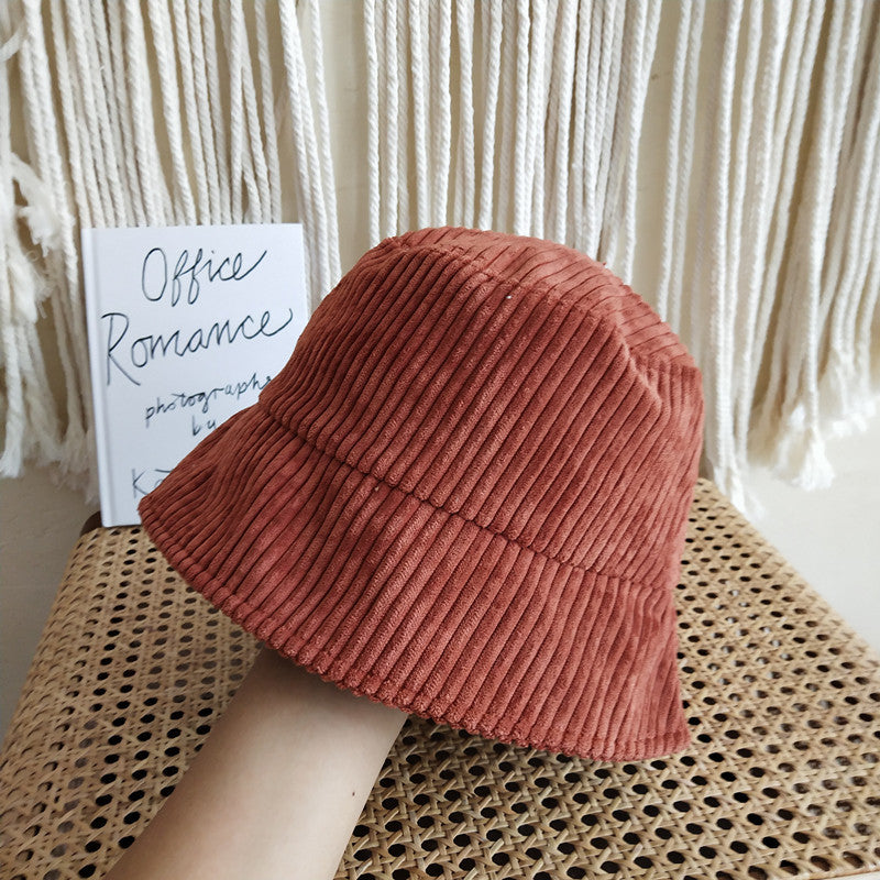 Autumn and winter fashion fisherman hat solid color versatile face small basin hat