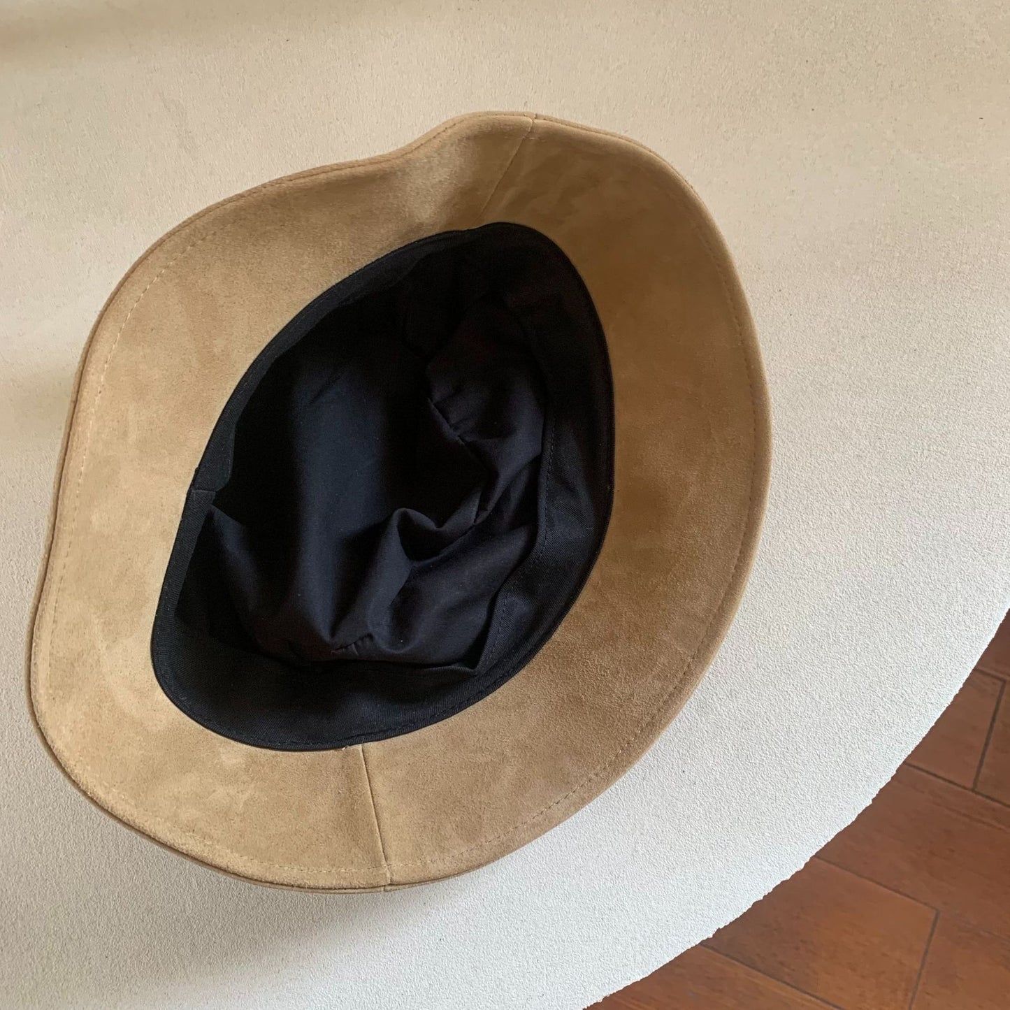 Sheepskin genuine leather solid color flat hat autumn and winter fisherman bucket hat beret