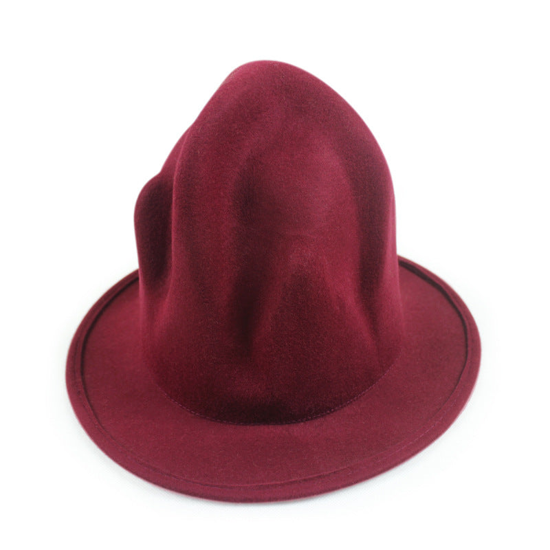 Autumn and winter wool hat pointy magic hat fashion high top jazz hat