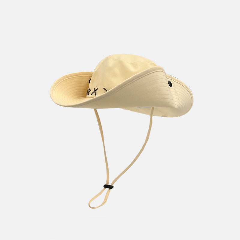 Western cowboy hat fisherman hat climbing desert sun hat women's outdoor sun hat men's sun hat mountaineering hat hiking