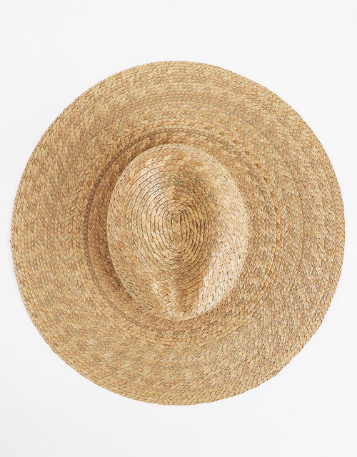 Sunflower grass woven jazz top wide brim straw hat for men and women summer sun protection cowboy hat