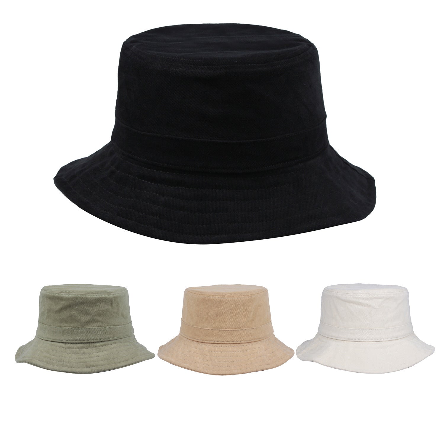 Windproof rope fisherman hat solid color spring and autumn outdoor mountaineering travel basin hat men's sun protection hat women's