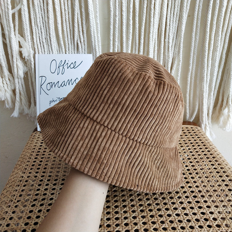 Autumn and winter fashion fisherman hat solid color versatile face small basin hat