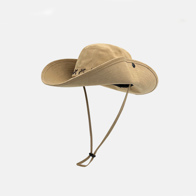 Western cowboy hat fisherman hat climbing desert sun hat women's outdoor sun hat men's sun hat mountaineering hat hiking