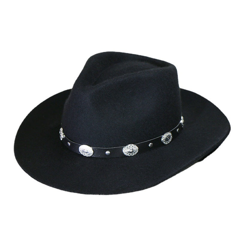 Fashion men's wool hat western cowboy hat