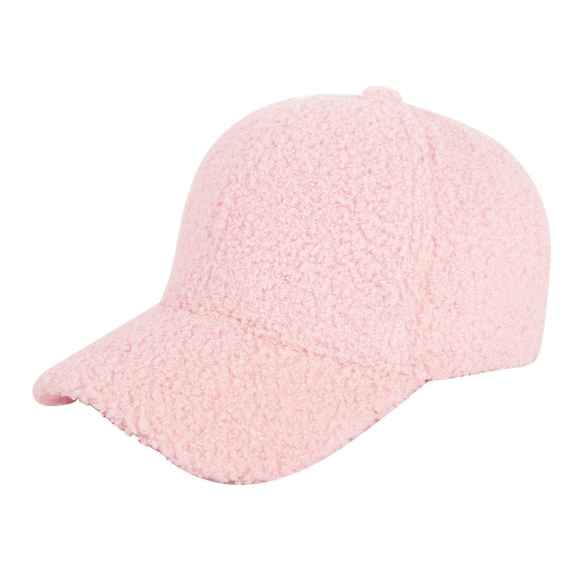 Autumn and winter warm hat for women lambskin cap solid color simple hat