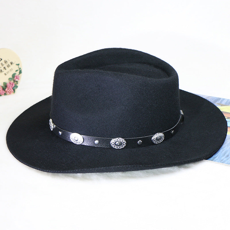 Fashion men's wool hat western cowboy hat