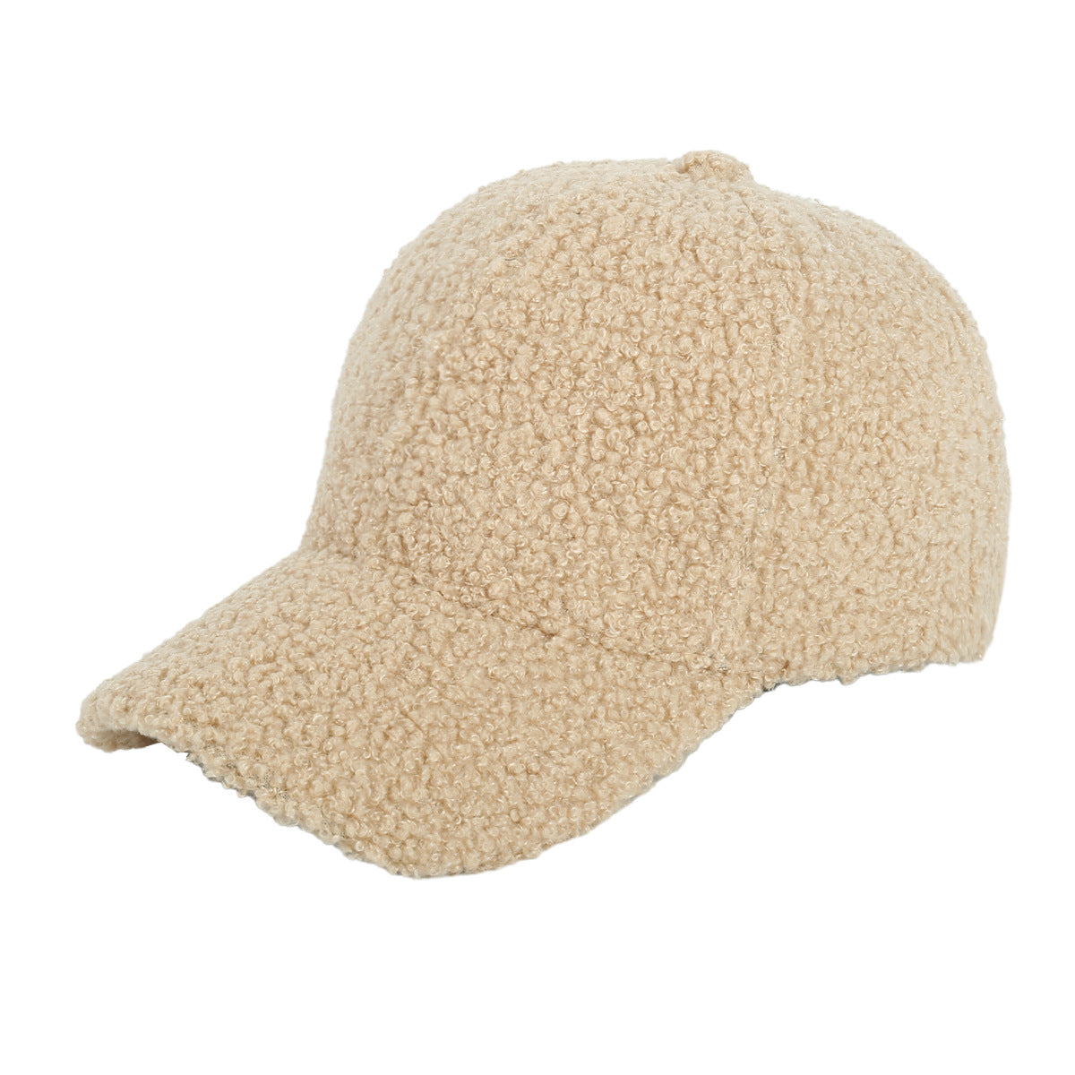 Autumn and winter warm hat for women lambskin cap solid color simple hat