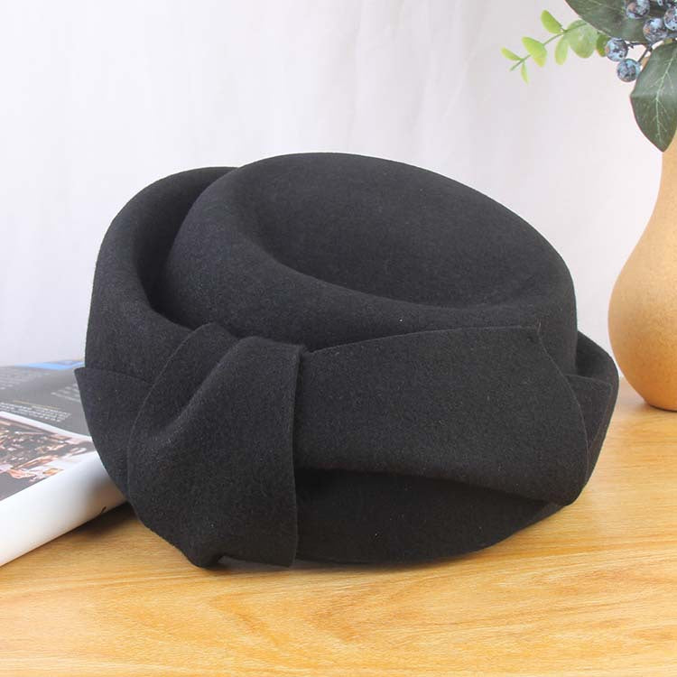 Women's Autumn and Winter Elegant Bow Wool Beret Retro Fashion Hat