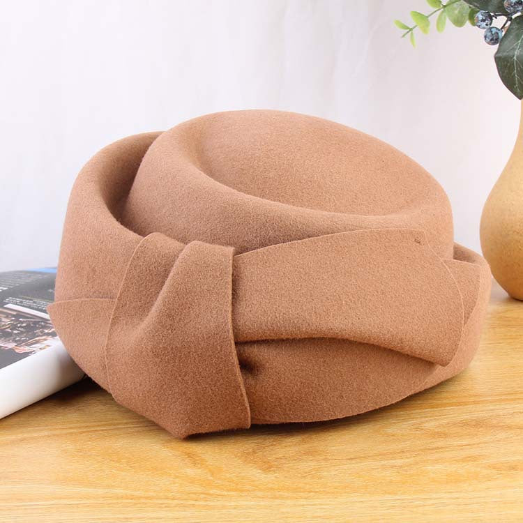 Women's Autumn and Winter Elegant Bow Wool Beret Retro Fashion Hat